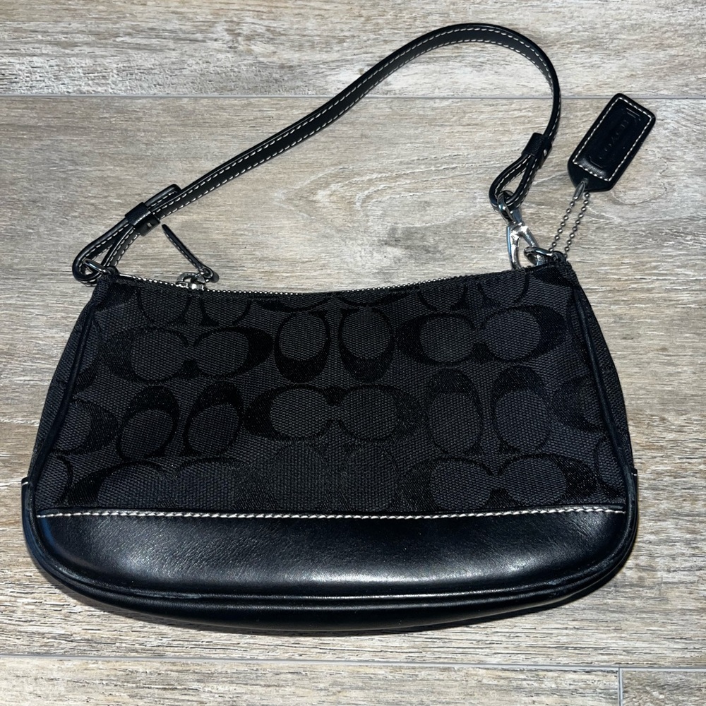 Coach Black Signature Shoulder Bag